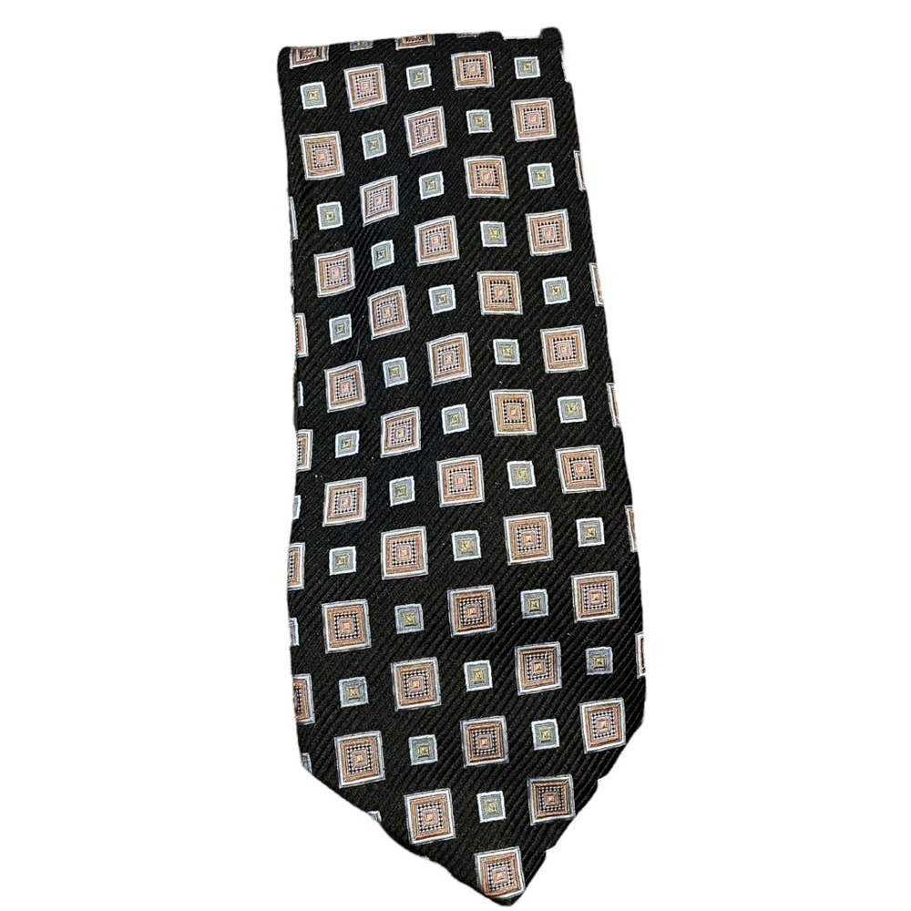 Robert Talbott Silk Tie Best of Class Parisian Geometric Squares USA Made